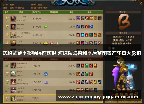 法塔武赛季报销提前伤退 对球队阵容和季后赛前景产生重大影响 法塔武赛季报销提前伤退 对球队阵容和季后赛前景产生重大影响